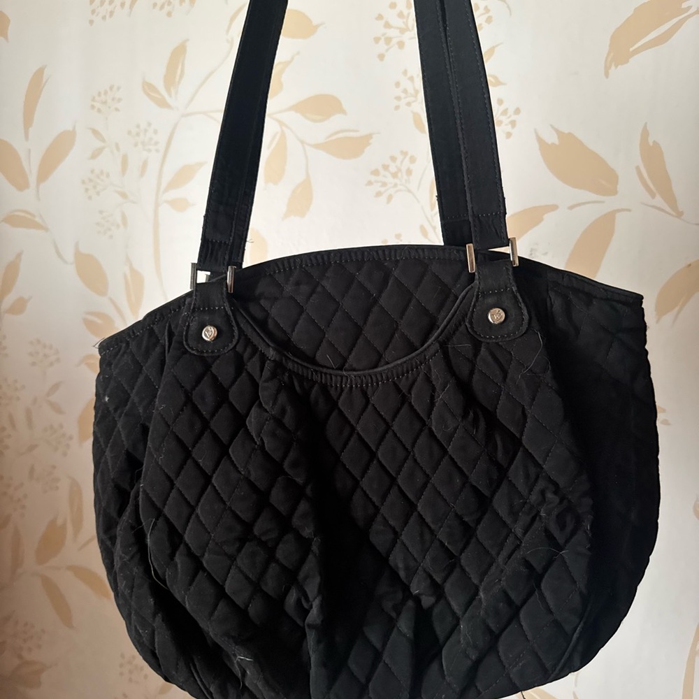 Vera Bradley Black Quilted Tote Bag